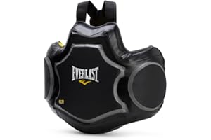 Everlast Coach's Vest - Premium Leather Sparring Gear, Adjustable Fit, Advanced C3 Foam Chest & Torso Protection, Ideal for B