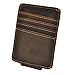Le'aokuu Genuine Leather Magnet Money Clip Credit Card Case Holder Slim Wallet
