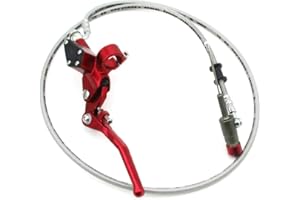 Race-Guy CNC Aluminum Red 7/8'' 22mm Mounting Hole 900mm Line Hydraulic Handle Clutch Lever Master Cylinder for XR CRF KLX SS