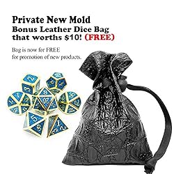 Haxtec Metal Dice Set D&D Sparkling 7PCS DND Dice