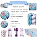 Mermaid Birthday Party Supplies Decorations Kit Favors - Serves 16 - Tablecloth, Plates, Napkins, Cups, Spoons, Knives, Straws, Invitation Cards, for Girl's Birthday and Baby Shower Decor - 113 Pcs