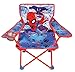 JAKKS Pacific Spider-Man Adventures Camp Chair for Kids, Portable Camping Fold N Go Chair with Carry Bag