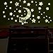 Amaonm Removable DIY Glow in The Dark Luminous Light Moon Stars Wall Decals Stickers Home Art Decor Wall Decorative for Girls Babys Bedroom Study Room Play Room Tv Background Wall Decorations