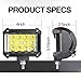 Side Shooter LED Pods, DJI 4X4 2Pcs 4 Inch 114W LED Working Bar Triple Row CREE LED Cubes Off Road Spot Flood Combo Beam Driving Fog Lights for Trucks Jeep ATV UTV SUV Boat, 2 Years Warranty