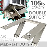 ALPINE HARDWARE Universal Window AC Support - Air Conditioner Bracket - Support Air Conditioner Up to 105 lbs. - for 5000 BTU AC to 12000 BTU AC Units