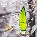Best Home Products Glass Hummingbird Feeder with Perch, 16 Ounces (Green)