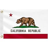 Double Sided California State Boat Flag 12x18 Inches for Bike Motorcycle Truck Small CA Nautical Flag 220D Heavy Duty Printed Nylon with 2 Brass Grommets(CA, 12x18 IN)
