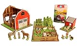 Farm Playset with Barn, Animals, Barnyard, Crops, Chicken Coop and Storybook