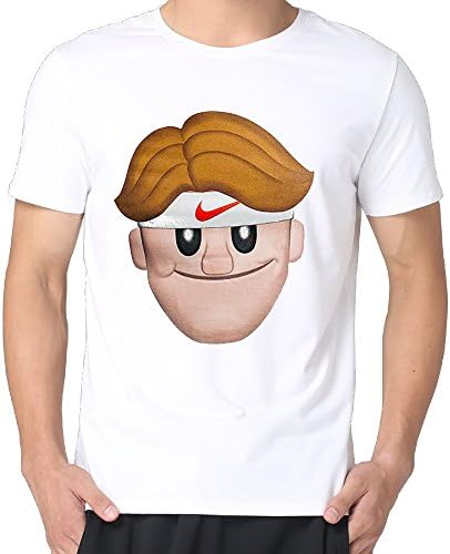 Roger Federer Cartoon Picture Logo Man's Printed O-Neck Screen-Print T-shirts Tee