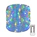 GREEMPIRE String Lights Outdoor, 120 Led 46ft Waterproof Fairy Lights Dimmable/Timmer Battery Powered Decorative Lights with Remote for Garden Patio (Multi-Color)