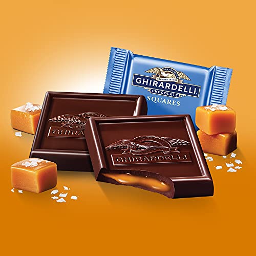 Ghirardelli Dark and Caramel Sea Salt, Chocolate Squares, 5.32 oz