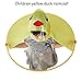 ASfairy Children Cute Cartoon Duck Rain Coat UFO Umbrella Hat Magical Hands Free Raincoat (Yellow, S)