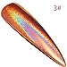 Exteren Sexy Chameleon Nail Mirror Powder Glitter Chrome Powder Art Decoration Nail Art Kit (A)