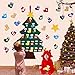 Outgeek Felt Christmas Tree, Countdown Advent Calendar Tree DIY Christmas Tree Advent Calender with 24 PCS Ornaments for Kids New Year Door Wall Hanging Xmas Decoration