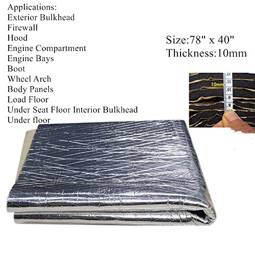 SHINEHOME 236mil 16.68sqft Car Sound Deadener Heat Insulation Mat Noise Proof Mat Heat Protector Mat Audio Noise Insulation Material Car Sound Dampening Deadening Material 61 x 40 Inches - Thumbnail 2