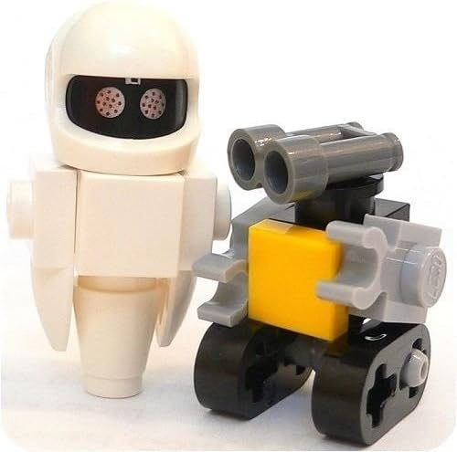 LOOSE Custom Minifigures Wall-e &amp; Eve Robot (Items Custom by Combining New Lego Parts and Sold Loose as Image Show) (33mm &amp; 24mm Tall) R5 M852
