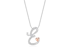FLNEOO Initial Necklace for Teen Girls - Dainty 14K Gold Plated Letter Pendant Heart Trendy Simple Cute Jewelry Monogram Name Gifts for Women Teen Girls Fashion