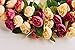 LOUHO Flower Wreath for Wall and Front Door Rose Wreath Silk Floral Home Wall Decor Artificial Garland (Flower-6)