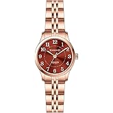 KNISKRED Easy Reader Watch for Women with Solid Stainless Steel Band Ladies Dress Watch Water Resistant