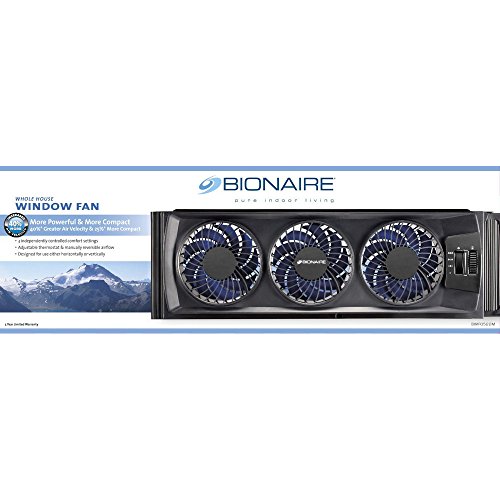 Holmes Group Bionaire Thin Window Fan With Comfort Control Thermostat