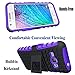 Viodolge J1 2016 Case, Amp 2 Case, Express 3 Case, [Shockproof] Hybrid Tough Rugged Dual Layer Protective Case Cover with Kickstand for Samsung Galaxy J1 2016 / Amp 2 / Express 3 Purple
