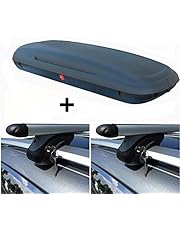 VDP VDP-CA480 Dachbox 480 Liter Carbon Look abschließbar + Alu Relingträger L120 kompatibel mit BMW 3er Touring (Kombi) E91 05-'12 bis Schloss