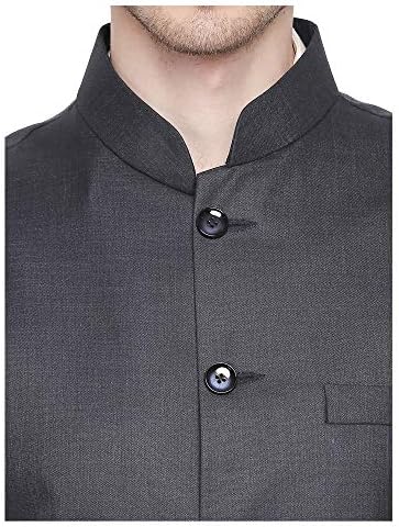 Blacksmith Black Fine Formal Modi Jacket for Men - Waist Coat for Men