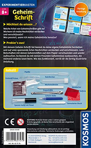 KOSMOS 657574 - Geheim-Schrift, Entdecke 7 spannende Techniken, Geheimstifte mit Geheimtinte, Mitbringexperiment… – Bild 3