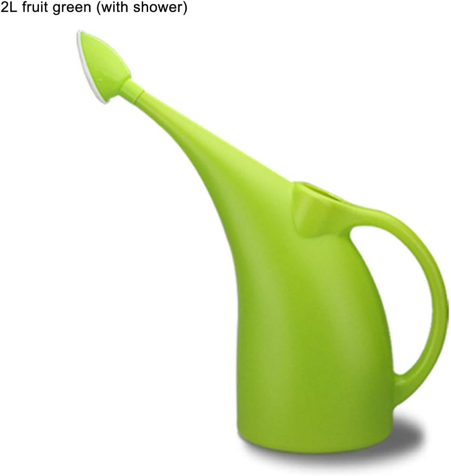 NarutoSak Watering Can with Large Capacity Long Spout, for Garden Flower Plants Pot Container, Mulitiple Size&Color Fruit Green 2L