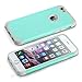 iPhone 6S Case, technext020 Slim Hybrid Dual Layer Silicone Bumper Case Green Hard Cover for Apple iPhone 6S and iPhone 6 Mint