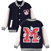 Disney Minnie Mickey Stitch Princess Frozen Marvel Jacket Lightweight Coat Button up Color Block Sweatshirt Sizes 2-14 Years