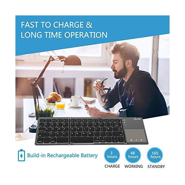 Folding-Bluetooth-Keyboard-Jelly-Comb-B003B-Rechargeable-USB-Wired-Bluetooth-Keyboard-Dual-Mode-UK-Layout-with-Touchpad-Dark-Gray-Upgraded-Version Folding Bluetooth Keyboard, Jelly Comb B003B Rechargeable USB Wired & Bluetooth Keyboard Dual Mode UK Layout with…