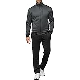 GYMELITE Men's Athletic Full Zip Tracksuit Set Fashion Workout Sweatsuit Track Long Sleeve Jackets and Pants 2 Piece Outfit