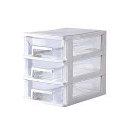 STOBOK Mini Fridge Storage Drawer, 3 Layers Plastic