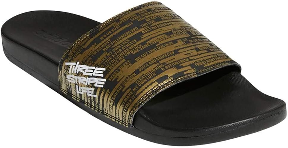 khaki adidas sliders