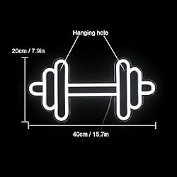 Lucunstar Gym Neon Sign,Barbell Dumbbell Shaped