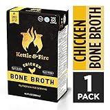Chicken Bone Broth Soup by Kettle and Fire, Pack of 2, Keto Diet, Paleo Friendly, Whole 30 Approved, Gluten Free, with Collagen, 7g of protein, 16.2 fl oz