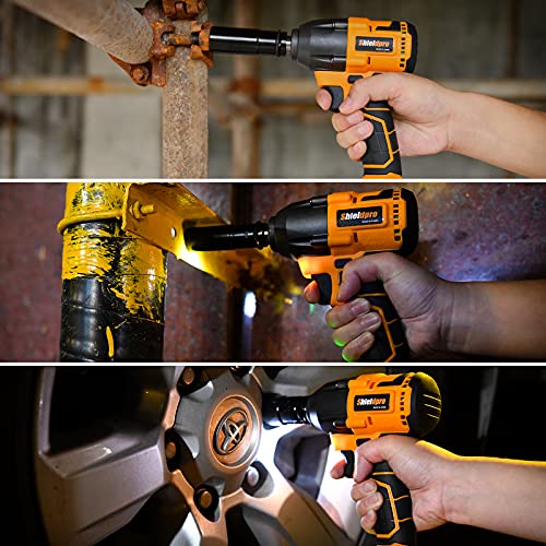 Shieldpro Cordless Impact Wrench 21V Powerful Brushless Motor with 1/2
