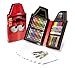 Crayola Tip 50 Piece Art Kit, Scarlet Art Gift for Kids 5 & Up, Includes Crayons, Pip-Squeaks Markers, Colored Pencils, Paper Sheets & Dual-Purpose Sharpener in Tip Character Travel Case