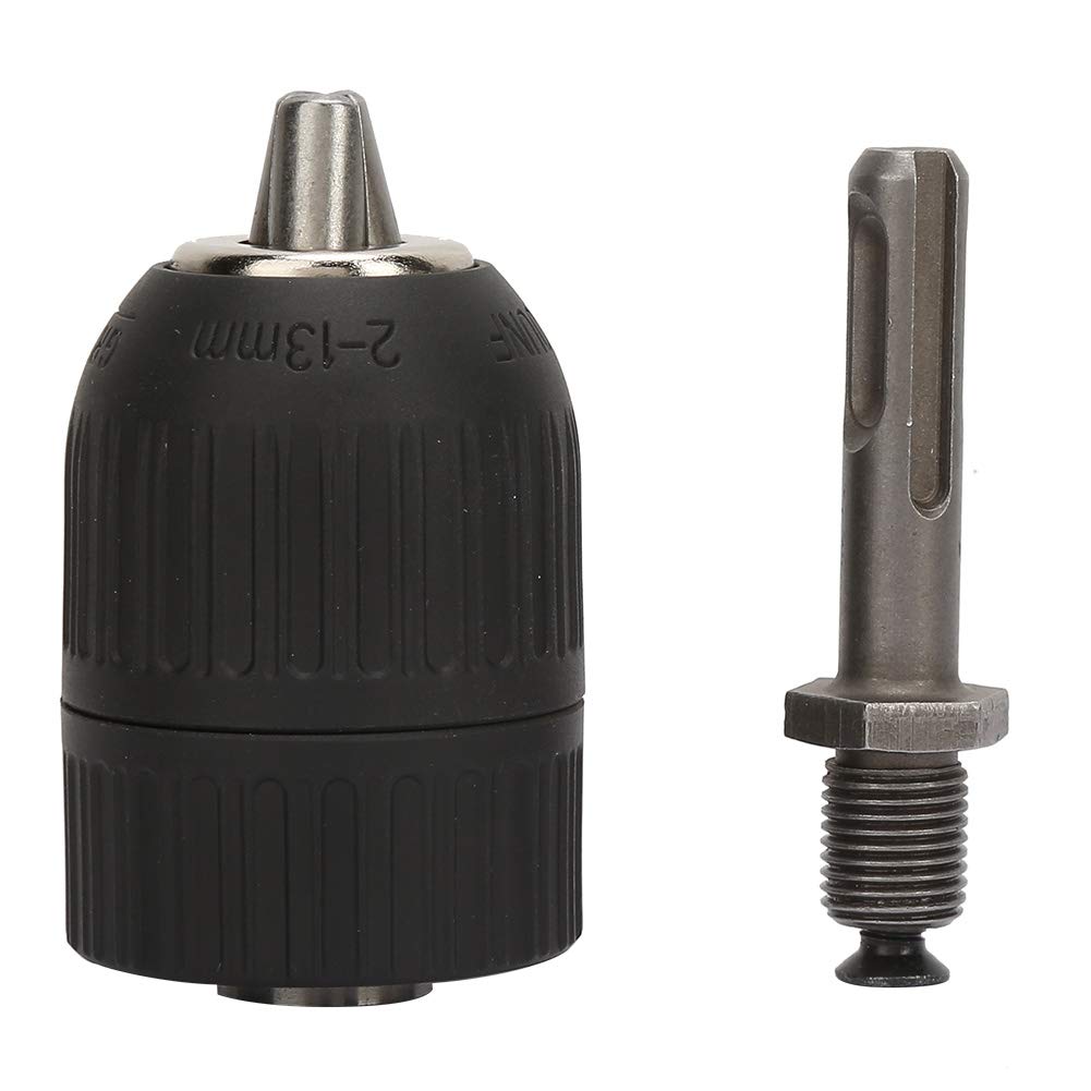 SDS Keyless Drill Chuck, 2.0-13mm 1/2-20UNF Professional Heavy Duty Keyless Drill Chuck Quick Release Adapter with 1/2-20UNF SDS Round Shank Adapter