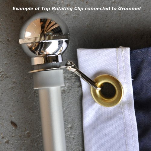 Sports Flags Pennants Company 6 Foot Flag Pole Aluminum Spinning