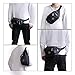 CAMORF Large Capacity Fanny Pack for Women Men Dark Waist Pack with 4 Pockets - Waterproof Running Belt Fits MAX 7.9'' iPad & 6.6'' Cellphone iPhone - Waist Bag for Running Hiking Travelling (Black)
