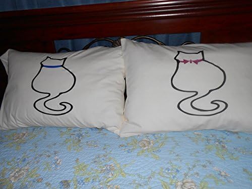 Kitty Cats Couples Pillowcase Set - His &amp; Hers - Gift Idea