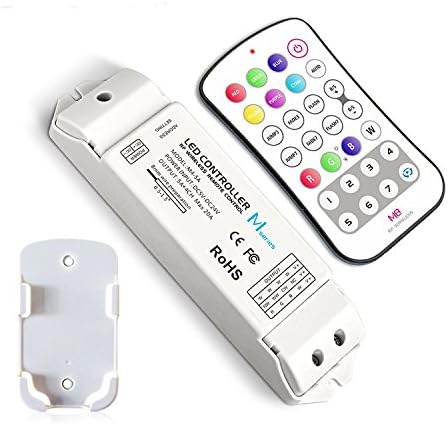 LTRGBW M8+M4-5A Programmable RF Remote RGBW RGBWW LED Controller Speed/Brightness Adjustment, Customise Color and Lighting Changing Modes Selection