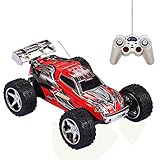 Remote Control Car,KAWO 1:32 Scale High Speed Off-road ABC Channel 5 Speed Transmission 6 Position Control Electric Monster Trugg Toys(Red)