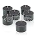 Set of 36 Black Tealight Candles with Clear Cup Burn 8 Hour, Unscented, in a Box