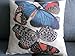 Decorbox Cotton Linen Square Decorative Throw Pillow Case Cushion Cover Butterfly 18 