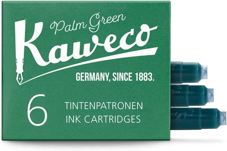 Kaweco Palm Green Fountain Pen Ink Cartridges Pack of 6