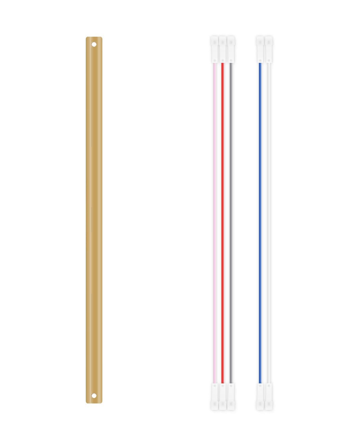 Photo 1 of **NO CORD**Forrovenco 48 Inch Ceiling Fan Downrod Accessories with Extension Cord for Ceiling Fan with Lights, Original (Gold)