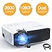 Mini Projector, APEMAN 3800L Brightness Projector, Support 1080P 180" Display, Portable Movie Projector, 45,000Hrs LED Life and Compatible with TV Stick, PS4, HDMI, TF, AV, USB for Home Entertainment primary